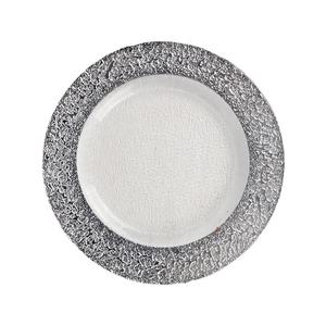 Platos de Cristal Plateados para Decoración de Eventos y Bodas, Alquiler Directo de Fábrica - Product Image 1