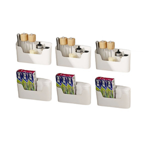 Organisateur de placard suspendu à double niveau, en plastique, à fixer au mur, pour salle de bain, rectangulaire, 203x133x68mm - Product Image 5