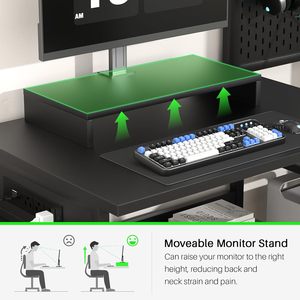<span class=keywords><strong>Bureau</strong></span> de jeu noir de 49 pouces avec lumières LED et <span class=keywords><strong>multi</strong></span>-<span class=keywords><strong>rangement</strong></span> - Product Image 3