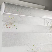 Stores zébrés pour fenêtres avec texture florale, stores enrouleurs zébrés