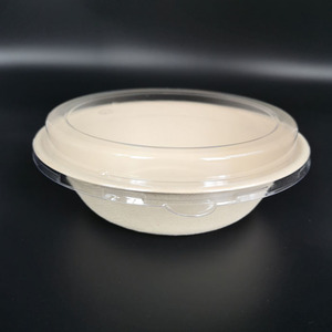 Plateau alimentaire en pâte à papier écologique jetable <span class=keywords><strong>avec</strong></span> <span class=keywords><strong>couvercle</strong></span> en <span class=keywords><strong>plastique</strong></span> transparent Plat et <span class=keywords><strong>assiette</strong></span> à bagasse - Product Image 5
