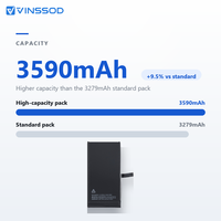 Batterie de remplacement Li-ion haute capacité 3590 mAh de qualité supérieure pour iPhone 14, adaptateur de réparation de téléphone portable, vente en gros