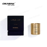 10 Unzen 12 Unzen 14 Unzen Luxus Elegant Leere Benutzer definierte Etiketten Logo Kupfer Gold Blechdose Halter Laternen Metall Kerzen gläser Mit Deckel