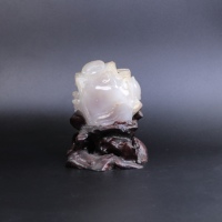 Sculpture en agate sculptée à la main, figurine décorative en pierre, ornement de bureau, cadeau, objet d'art