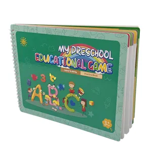 Gratis Ontwerp Sample Beschikbaar Handgemaakte Aangepaste Leermiddelen Educatief Speelgoed Kind Werkboek Herschrijfbaar