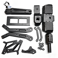 Kit de pièces structurelles usinées CNC en aluminium anodisé noir sur mesure, supports et bras de fraisage de précision pour l'automatisation/la robotique