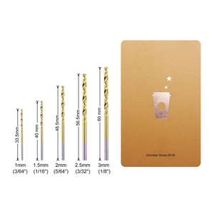 Juego de Brocas Helicoidales HSS con Recubrimiento de <span class=keywords><strong>Micro</strong></span> Titanio, 50 Piezas, Longitud Jobber, Punta Dividida, de 1/32" a 7/64" para Madera, Plástico y Metal - Product Image 2