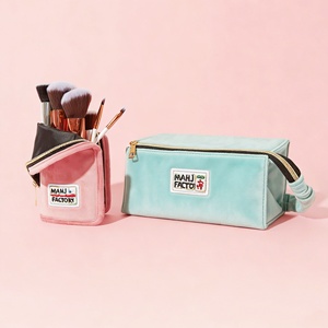 Bolso de <span class=keywords><strong>terciopelo</strong></span> plano con cierre de cremallera para juego de Mahjong americano, con forma de caja, para fichas de juego y soporte para empujar, con asa de transporte - Product Image 1