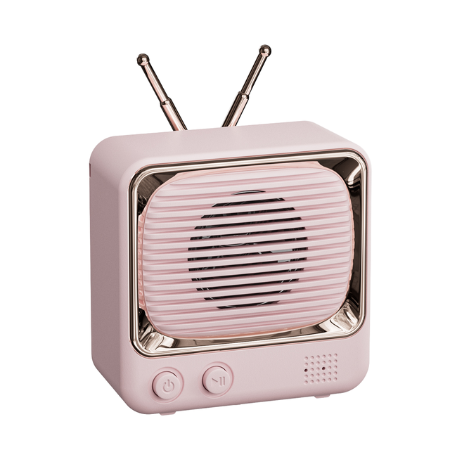 Mini Wireless for RGB Retro TV Speaker 3W Output Power Rechargeable Battery Portable for Computer Kitchen Desk Party