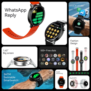 Montre connectée Factort Price Microwear GTR15 Ma35 avec écran 1,99'', étanche IP68, <span class=keywords><strong>WhatsApp</strong></span>, réponse rapide, ChatGPT, batterie 350mAh - Product Image 6