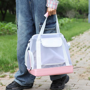 Wholesale Nylon Pet <b>Backpack</b> Fashion Crossbody <b>Cat</b> Handbag with Transparent Space Cover Pet Carriers for Dogs - Product Image 5