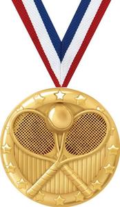 เหรียญรางวัลเทนนิสทำจากโลหะมีโลโก้ตามสั่งสำหรับเล่นกีฬาเป็นรางวัลงานฝีมือ - Product Image 3