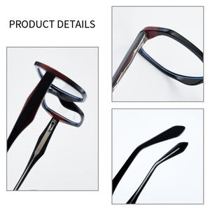Montures de lunettes œil-de-chat Tr90 87204 avec protection anti-lumière bleue, branches en acétate, pont moyen, lunettes optiques unisexe - Product Image 3