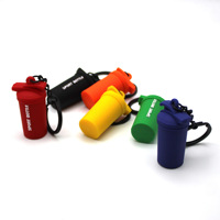 Porte-clés photo numérique de gym, Bouteille de sport, Gobelet shaker écologique en caoutchouc 3D, Mini haltère, Fitness