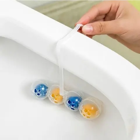 hanging odor round toilet cleaning ball descaling toilet cleaner deodorizer ball