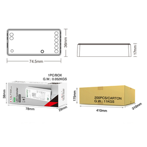 Fut036s <span class=keywords><strong>Dimmer</strong></span> 12A 12V 144W 24V <span class=keywords><strong>288W</strong></span> miboxer milight 2.4GHz màu duy nhất dẫn điều khiển - Product Image 2