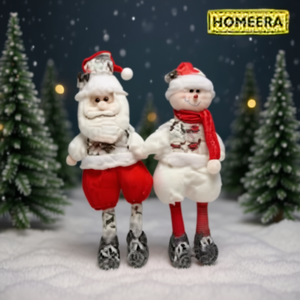 Homeera Christmas Dolls Plush 56cm Santa And Snowman Decoration For Holiday Display - Product Image 2
