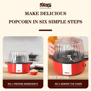Machine à popcorn Dsp 700W, capacité 70g, antiadhésive, facile à nettoyer, automatique, pour usage domestique - Product Image 3