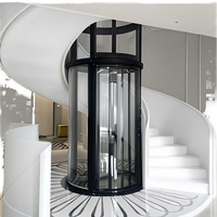 Ascenseur Moderne Rond en Acier Inoxydable Contemporain pour Appartement et Villa – Montée-escalier Compacte de Luxe pour Passagers Résidentiels