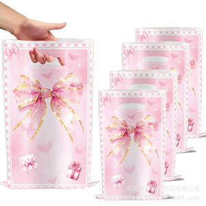 Bow Party Gift Bag Plastic Candy Gift Tote Birthday Decor <b>Princess</b> Theme 2-4 Years Kids Party Favors - Product Image 2