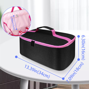 Hair Curler Accessories Bag 13.39in x 7.09in x 6.30in Oxford Travel Storage Case Rectangular Minimalist Design - Product Image 1