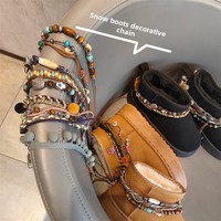 Chaîne décorative pour bottes de neige, clips de chaussures à bouton chic, breloques luxueuses pour bottes de neige, décorations de boucles de lacets, accessoires pour chaussures