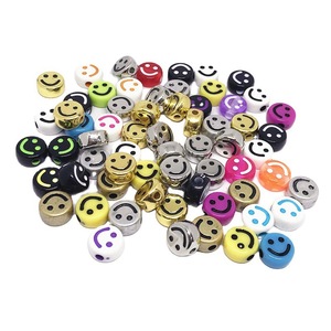 Acrylic Smiley Face <b>Beads</b> 10mm Scattered <b>Beads</b> For Jewelry Making DIY Craft Supplies - Product Image 1