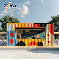 Kiosque de café prêt à l'emploi, bar mobile, café modulaire, stand de restauration rapide avec fenêtre de service pour rue, campus, centre commercial