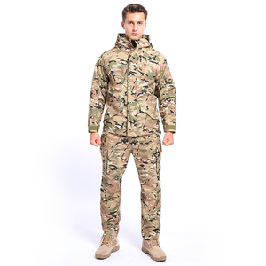 Traje Impermeable G8 FG Camo Verde Caqui Gris Digital, Chaqueta y Pantalones Cortavientos de Invierno con Forro Polar Extraíble - Product Image 2