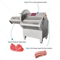 Machine à trancher horizontale commerciale automatique à grande vitesse pour steaks, saucisses, fromages, bacon, jambon et viandes