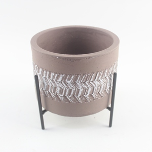 Florero de cemento de estilo clásico, decoración del hogar, maceta de bonsái de hormigón para suelo, centro comercial, cuidado del jardín - Product Image 4