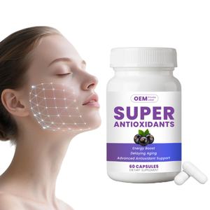 OEMプライベートラベル高効力スーパーアンチオキシダントカプセルサプリメント、ハーブエキス配合、レスベラトロール、コエンザイムQ10入り - Product Image 1