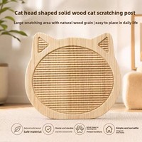 Griffoir pour chat en bois massif naturel, sans poussière, outil d'affûtage des griffes, style japonais, durable, couleur bois naturel
