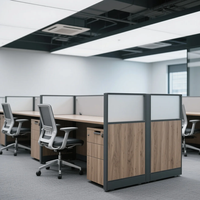 Cabine de travail moderne de style industriel pour 2, 4, 6, 8 personnes Bureau pliable en bois du fournisseur de meubles d'usine