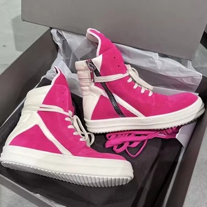 Baskets montantes de créateur pour femmes, à lacets, en cuir rose, à semelle épaisse, modè<span class=keywords><strong>le</strong></span> Geobasket pour hommes - Product Image 1