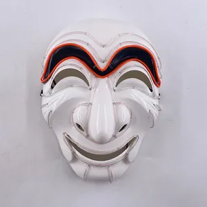 <span class=keywords><strong>Masque</strong></span> de film LED Cosplay Décoration effrayante Halloween Masquerade Rave Party Bar Bar La <span class=keywords><strong>Casa</strong></span> De Papel Characters Silk Flash Easter - Product Image 6