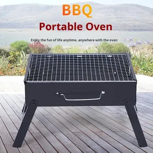 Vente directe d'usine en stock Barbecue portable pliable en acier pour l'extérieur avec finition électrophorétique Design moderne et simple - Product Image 2