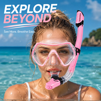 Ensemble de plongée OEM pour adultes : Masque panoramique anti-buée avec tuba à embout sec pour femmes, idéal pour la natation et les vacances à la plage