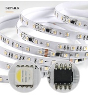 Bande LED intelligente d'extérieur personnalisée 2835 5050 5M 10M 15M RVBWW IC adressable, lumière décorative enroulable RVB RVBW 12V haute luminosité