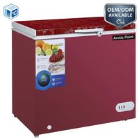 Congélateur coffre domestique Date Red, durable, coloré, 200L, réfrigérateur pour la conservation des aliments congelés à la maison