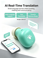 Écouteurs sans fil de traduction IA, portables et invisibles, pour le sommeil, avec application personnalisée, musique de sommeil, casque Bluetooth pour dormeurs latéraux