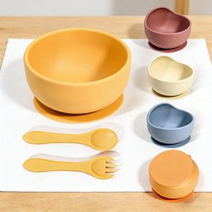 Produits de sécurité pour bébés personnalisés en gros, non toxiques, de qualité alimentaire, sans BPA, assiette à compartiments en silicone pour enfants, bol d'alimentation - Product Image 1