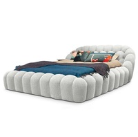 Lit doux double Mobilier de chambre à coucher moderne et luxueux