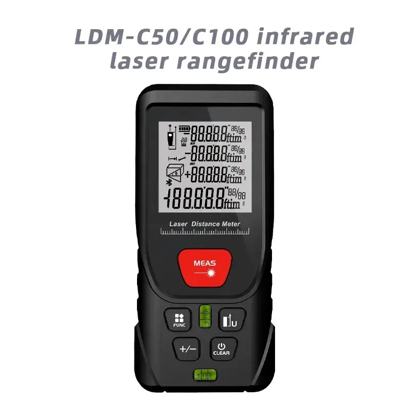 C-50 LCD Backlight and Cross Line Laser Level Detector Laser Distance Meter Laser Rangefinder Measurement Tool