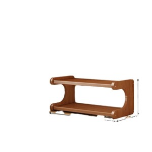 Étagère à thé en bois massif, présentoir de bureau à plusieurs niveaux pour service à thé et théière en argile violette, nouveau style chinois - Product Image 5