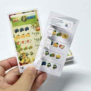Billets de loterie à gratter - Cartes de bingo à gratter - Impression de logo personnalisé - Vente en gros d'usine à <span class=keywords><strong>prix</strong></span> compétitif - Product Image 1