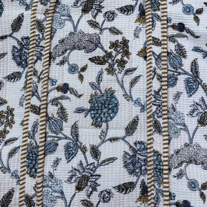 Sac fourre-tout matelassé en coton à motif floral, ensemble de 3 pochettes personnalisées faites à la main, sac de marché, sac à bandoulière, prix de gros - Product Image 3