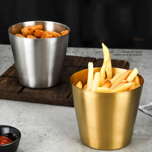 Ciotola Creativa in Acciaio Inox 304 per <span class=keywords><strong>Insalata</strong></span>/Salsa di Pomodoro, Contenitore per Condimenti, Snack e Bevande Fredde - Coppa per Patatine - Product Image 4