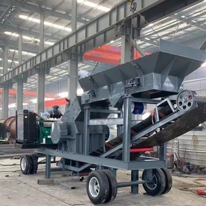 מכונה ניידת קטנה לריסוק, גריסה וטחינה של אבן חרסית, אבן נהר, עם מנוע דיזל, למכונת שיוף אוטומטית - Product Image 4