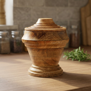 Wooden Pet Urn Brown Round Memorial Cremation Keepsake Urn Natural Wood Pet <b>Casket</b> <b>for</b> Home Remembrance - Product Image 4